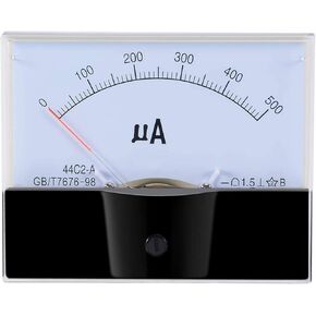 YXQ DC0-50uA Analog Current Panel 44C2-A Amp Ammeter Gauge Meter 1.5 Accuracy for Auto Circuit Measurement Tester (44C2-A DC50uA) in Kuwait