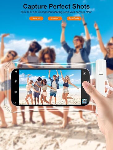 جراب هاتف شفاف مقاوم للماء - عبوتان، جراب هاتف مقاوم للماء لهاتف iPhone 15 14 13 12 11 Pro Max XS Plus Galaxy 24 هاتف خلوي يصل إلى 7.0 بوصة، PX8 مقاوم للماء للهاتف المحمول حقيبة جافة أساسيات إجازة الشاطئ in Saudi Arabia