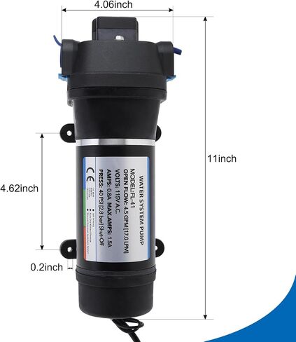 NovelBee AC 110V Self Priming Water Pressure Diaphragm Pump,4.5GPM Water Pressure Pumps for Boat Caravan RV Marine in Saudi Arabia