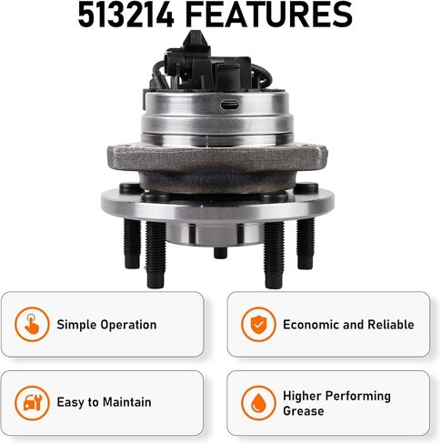 513214 مجموعة من 2 مجموعة محور تحمل العجلات الأمامية متوافقة مع 04-12 Chevy Malibu، 08-10 Cobalt HHR، 05-10 Pontiac G6، 07-09 Saturn Aura 5 العروات مع ABS in Saudi Arabia