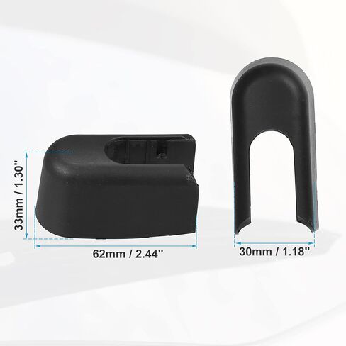 غطاء ذراع ممسحة الزجاج الأمامي الخلفي من ACROPIX مناسب لسيارة Ford Escape - عبوة من قطعة واحدة باللون الأسود in Kuwait