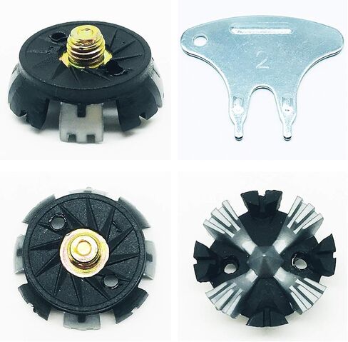 28 قطعة من مسامير الجولف البديلة من LONGKUN برغي معدني في مسامير لأحذية الجولف ومرابط الجولف مع قطعة واحدة من مفتاح ربط مرابط الجولف (أسود/رمادي) in Kuwait