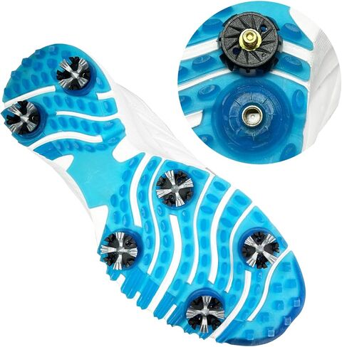 28 قطعة من مسامير الجولف البديلة من LONGKUN برغي معدني في مسامير لأحذية الجولف ومرابط الجولف مع قطعة واحدة من مفتاح ربط مرابط الجولف (أسود/رمادي) in Kuwait