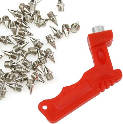 48 قطعة من fengxiaomin 1/4 بوصة مسامير المسار المصنوعة من سبائك الصلب مسامير هرمية مع صندوق تخزين ومفتاح ربط، مناسبة للمضمار والميدان سبرينت عبر البلاد in Kuwait