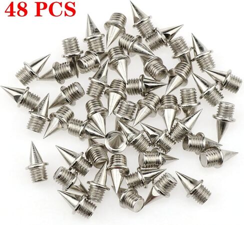 48 قطعة من fengxiaomin 1/4 بوصة مسامير المسار المصنوعة من سبائك الصلب مسامير هرمية مع صندوق تخزين ومفتاح ربط، مناسبة للمضمار والميدان سبرينت عبر البلاد in Kuwait