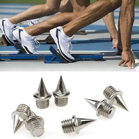 48 قطعة من fengxiaomin 1/4 بوصة مسامير المسار المصنوعة من سبائك الصلب مسامير هرمية مع صندوق تخزين ومفتاح ربط، مناسبة للمضمار والميدان سبرينت عبر البلاد in Kuwait