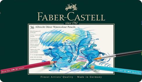 Faber-Castell 117536 Albrecht Dura Watercolor Pencils, 36 Colors, Can in Saudi Arabia