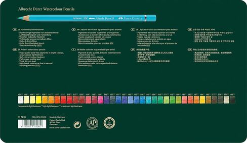 Faber-Castell 117536 Albrecht Dura Watercolor Pencils, 36 Colors, Can in Saudi Arabia