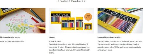Tombow CQ-NA12C Colored Pencils, NA 12 Colors, Paper Box Included in Saudi Arabia