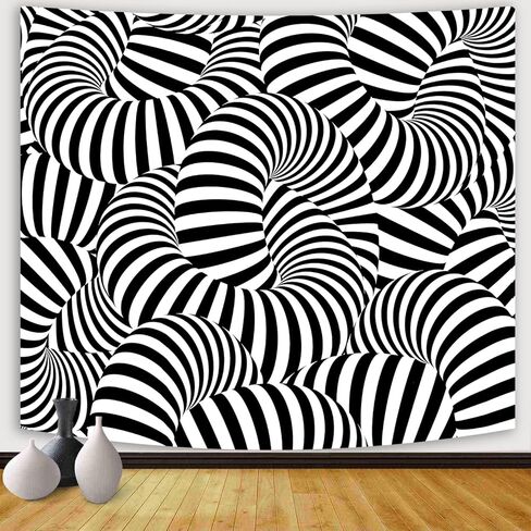 Sinsoledad نسيج الجدار مخدر، الجدار البلاط الملونة شنقا، ديكور غرفة المعيشة Trippy، نسيج أنيمي مضحك لخلفية جمالية غرفة النوم، 59x51 بوصة. in Saudi Arabia