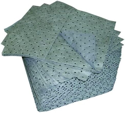Oil-Dri L91001 15" W x 19" L Universal Middle Weight Bonded Perforated Pads (100 Mats/Box) in Saudi Arabia
