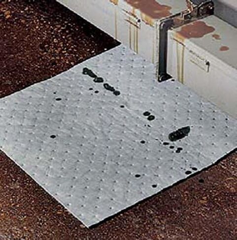 Oil-Dri L91001 15" W x 19" L Universal Middle Weight Bonded Perforated Pads (100 Mats/Box) in Saudi Arabia