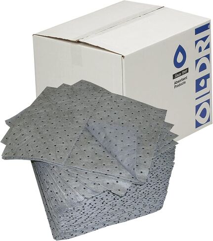 Oil-Dri L91001 15" W x 19" L Universal Middle Weight Bonded Perforated Pads (100 Mats/Box) in Saudi Arabia