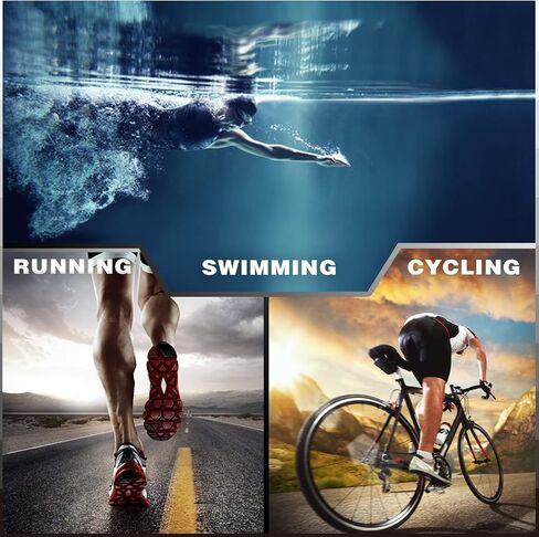 بدلات الترياتلون للرجال قطعة واحدة بدون أكمام بدلة رطبة للجري وركوب الدراجات والسباحة (أسود-برتقالي، متوسط) in Kuwait