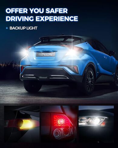مصابيح Marsauto 7443 7440 LED لمصابيح الفرامل الخلفية العكسية، مصابيح T20 7441 7444 992 W21W LED مع استبدال جهاز العرض لأضواء وقوف السيارات الاحتياطية، زينون أبيض 6000K حزمة من 2 in Saudi Arabia