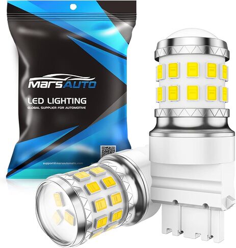 مصابيح Marsauto 7443 7440 LED لمصابيح الفرامل الخلفية العكسية، مصابيح T20 7441 7444 992 W21W LED مع استبدال جهاز العرض لأضواء وقوف السيارات الاحتياطية، زينون أبيض 6000K حزمة من 2 in Saudi Arabia