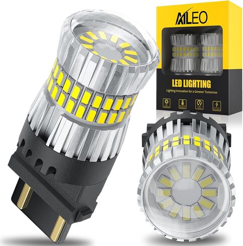 AILEO 3156 3157 LED Bulb White 6500K Reverse Light,500% Brighter Unique 1:1 Design 3056 3057 4157 3047 4057 3457 LED Bulbs with Projectors for TailLight, Backup light, DRL, Brake Parking Light,2PCS in Kuwait