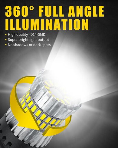 AILEO 3156 3157 LED Bulb White 6500K Reverse Light,500% Brighter Unique 1:1 Design 3056 3057 4157 3047 4057 3457 LED Bulbs with Projectors for TailLight, Backup light, DRL, Brake Parking Light,2PCS in Kuwait