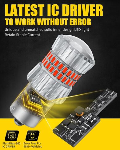 AILEO 3156 3157 LED Bulb White 6500K Reverse Light,500% Brighter Unique 1:1 Design 3056 3057 4157 3047 4057 3457 LED Bulbs with Projectors for TailLight, Backup light, DRL, Brake Parking Light,2PCS in Kuwait