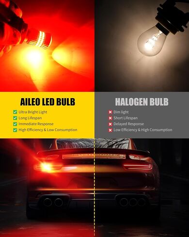 AILEO 3156 3157 LED Bulb White 6500K Reverse Light,500% Brighter Unique 1:1 Design 3056 3057 4157 3047 4057 3457 LED Bulbs with Projectors for TailLight, Backup light, DRL, Brake Parking Light,2PCS in Kuwait