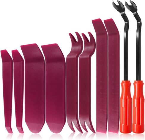 SourceTon Auto Trim Removal Tools Kit Set of 10 pcs, Car Panel Dash Radio Removal Installer Pry Tools Kit, Upholstery Removal Kit, Fastener Remover Pry Bar Scraper for Door Trim Molding Dash Panel in Saudi Arabia