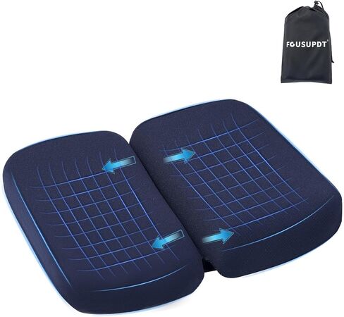 Adjustable Seat Cushion, Memory Foam Office Chair Cushion, Car Seat Cushion, Non-Slip Foldable Seat Cushion for Tailbone, Sciatica Pain Relief, Portable Travel Cushion for Sitting, Resting, Traveling in Saudi Arabia