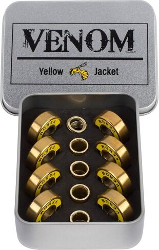 Yellow Jacket Premium Skateboard Bearings – Titanium Coated, Ceramic Balls – Pro Longboard – High Speed, Precision for Skateboards, Longboards, Skates in Saudi Arabia