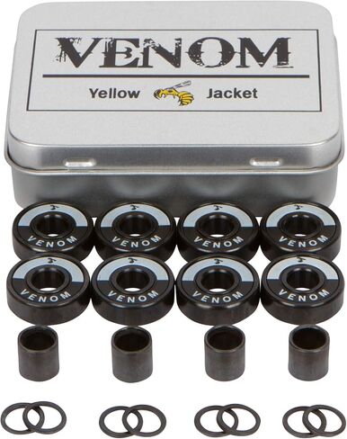 Yellow Jacket Premium Skateboard Bearings – Titanium Coated, Ceramic Balls – Pro Longboard – High Speed, Precision for Skateboards, Longboards, Skates in Saudi Arabia
