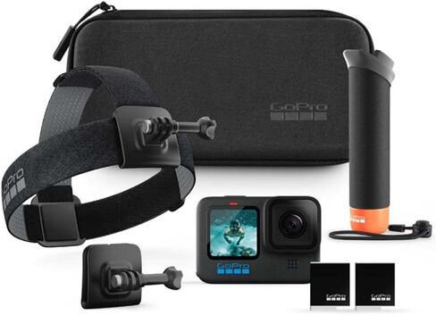 كاميرا GoPro HERO12 Black Action مع حزمة العطلات، 2X بطاريات Enduro قابلة لإعادة الشحن، حزام الرأس 2.0، مقبض Go Pro (مقبض يد عائم)، مشبك تثبيت + برغي إبهام، 40 قطعة Extreme Sport Hero 12 in Kuwait