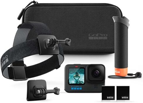 كاميرا GoPro HERO12 Black Action مع حزمة العطلات، 2X بطاريات Enduro قابلة لإعادة الشحن، حزام الرأس 2.0، مقبض Go Pro (مقبض يد عائم)، مشبك تثبيت + برغي إبهام، 40 قطعة Extreme Sport Hero 12 in Kuwait