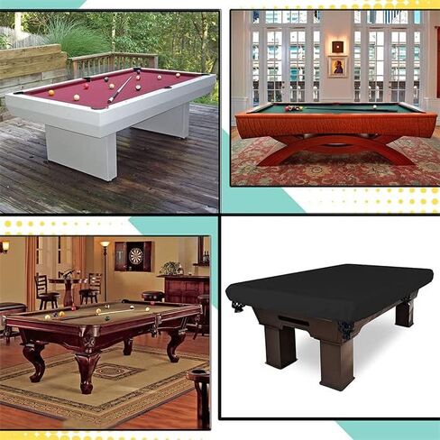 غطاء طاولة بلياردو بطول 7 أقدام مقاوم للماء للاستخدام الخارجي والداخلي قماش بوليستر 420D لجميع المواسم حماية من الغبار والأشعة فوق البنفسجية in Kuwait