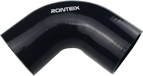Ronteix Universal 4-Ply ID 1-1/2 Inch 90 Degree Elbow Coupler Silicone Hose Radiator Intercooler Intake Pipe (1.5''(38MM), BLACK) in Saudi Arabia