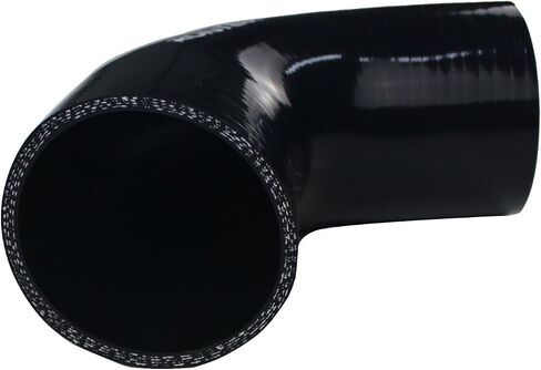 Ronteix Universal 4-Ply ID 1-1/2 Inch 90 Degree Elbow Coupler Silicone Hose Radiator Intercooler Intake Pipe (1.5''(38MM), BLACK) in Saudi Arabia
