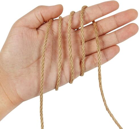 Tenn Well Strong Natural Jute Twine, 4mm Thick 66 Feet Long Jute String Rope Roll for Garden, Arts & Crafts, Home Decor, Packaging in Kuwait