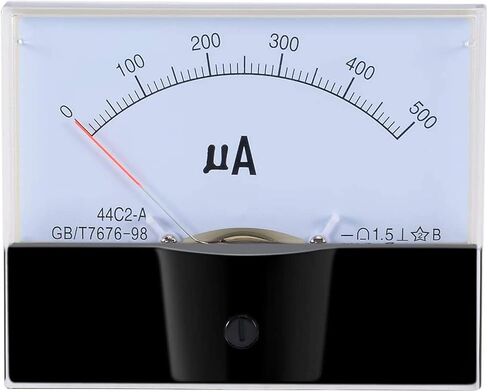 YXQ DC0-50uA Analog Current Panel 44C2-A Amp Ammeter Gauge Meter 1.5 Accuracy for Auto Circuit Measurement Tester (44C2-A DC50uA) in Saudi Arabia