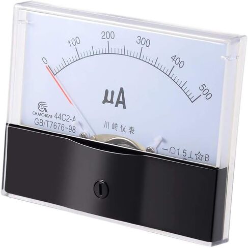 YXQ DC0-50uA Analog Current Panel 44C2-A Amp Ammeter Gauge Meter 1.5 Accuracy for Auto Circuit Measurement Tester (44C2-A DC50uA) in Saudi Arabia