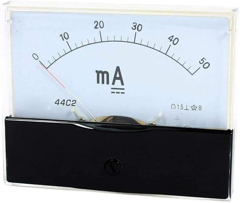 YXQ DC0-50uA Analog Current Panel 44C2-A Amp Ammeter Gauge Meter 1.5 Accuracy for Auto Circuit Measurement Tester (44C2-A DC50uA) in Saudi Arabia