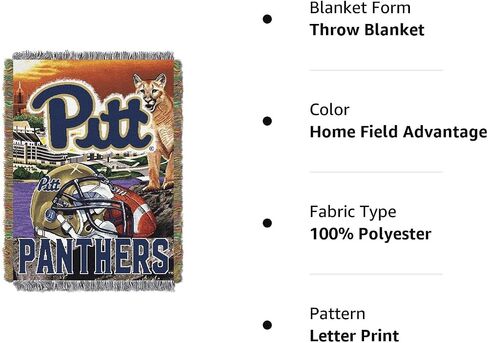 Officially Licensed NCAA "Home Field Advantage" Woven Tapestry Throw Blanket, 48" x 60", Multi Color in Saudi Arabia