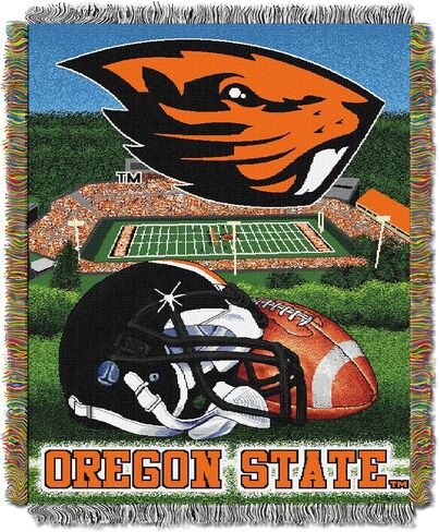 Officially Licensed NCAA "Home Field Advantage" Woven Tapestry Throw Blanket, 48" x 60", Multi Color in Saudi Arabia