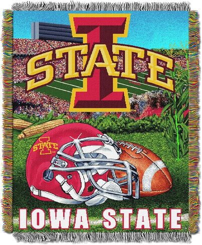 Officially Licensed NCAA "Home Field Advantage" Woven Tapestry Throw Blanket, 48" x 60", Multi Color in Saudi Arabia