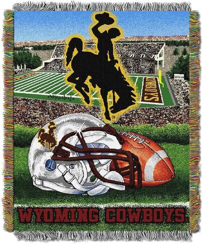 Officially Licensed NCAA "Home Field Advantage" Woven Tapestry Throw Blanket, 48" x 60", Multi Color in Saudi Arabia