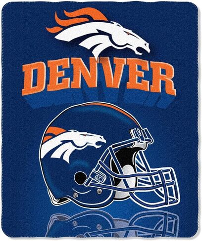 NFL Denver Broncos Gridiron Fleece Throw, 50-inches x 60-inches in Saudi Arabia