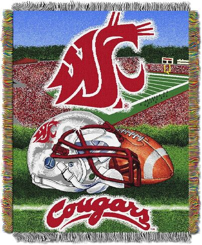 Officially Licensed NCAA "Home Field Advantage" Woven Tapestry Throw Blanket, 48" x 60", Multi Color in Saudi Arabia
