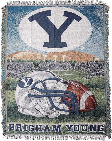 Officially Licensed NCAA "Home Field Advantage" Woven Tapestry Throw Blanket, 48" x 60", Multi Color in Saudi Arabia