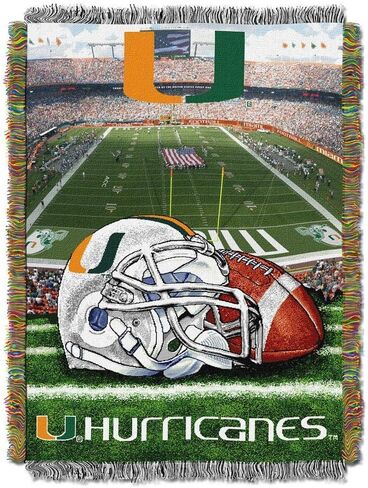 Officially Licensed NCAA "Home Field Advantage" Woven Tapestry Throw Blanket, 48" x 60", Multi Color in Saudi Arabia