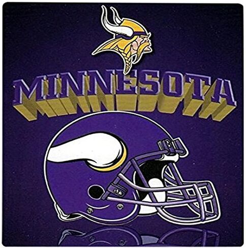 غطاء صوف من NFL Minnesota Vikings Gridiron، أرجواني، 50 بوصة × 60 بوصة in Kuwait