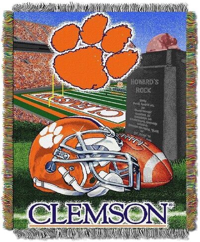 Officially Licensed NCAA "Home Field Advantage" Woven Tapestry Throw Blanket, 48" x 60", Multi Color in Saudi Arabia