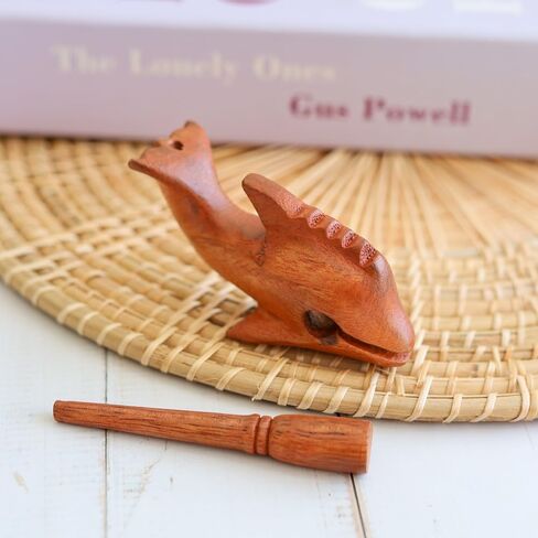 أدوات قرع Guiros دولفين خشبي، دولفين خشبي آلة موسيقية ديكور المنزل مصنوع يدويًا ديكور دولفين خشبي 4 بوصة in Kuwait