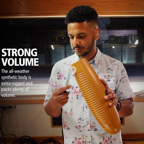 Meinl Percussion Turbo Guiro مع مكشطة، ثلاث مناطق صوتية - غير مصنوعة في الصين - لموسيقى أمريكا اللاتينية، ضمان لمدة عامين (GU9) in Saudi Arabia