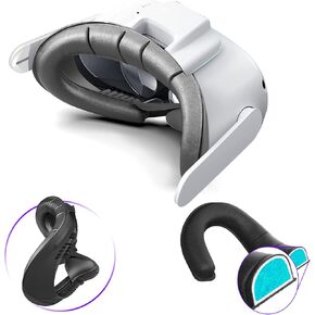 Alpatronix Cooling Facial Interface Compatible with Meta Oculus Quest 2 with 2 Cooling Liquid Gel Soft Face Pads No Fan/No Dry Eye, Lightweight Oculus Quest 2 Accessories.